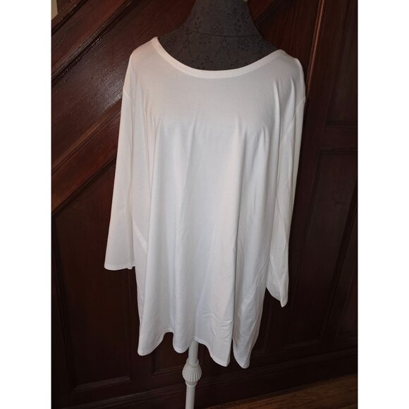 J.Jill Luxe Supima A-Line Tunic White 3X Womens - Picture 1 of 6